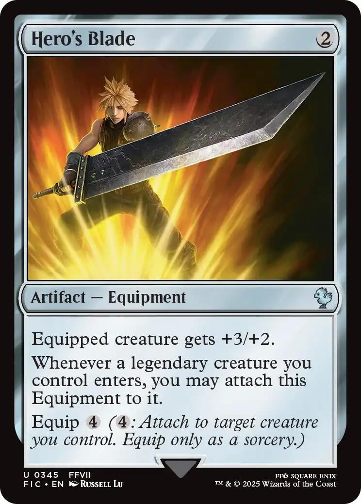 Image for Hero's Blade (Surge Foil) (345) (Commander: FINAL FANTASY) - Magic: The Gathering