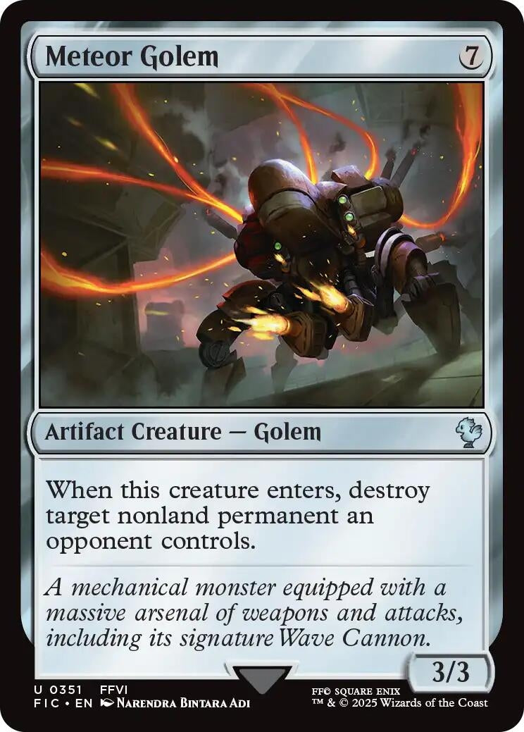 Meteor Golem (Surge Foil) (351) (Commander: FINAL FANTASY)