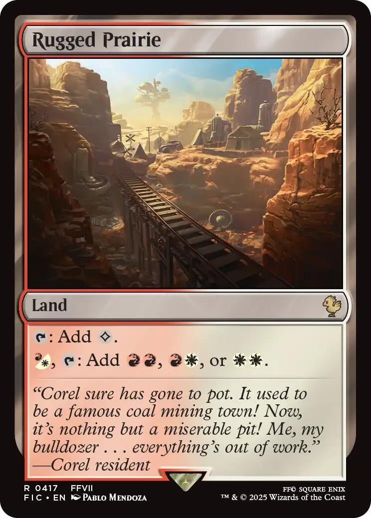 Rugged Prairie (Surge Foil) (417) (Commander: FINAL FANTASY)
