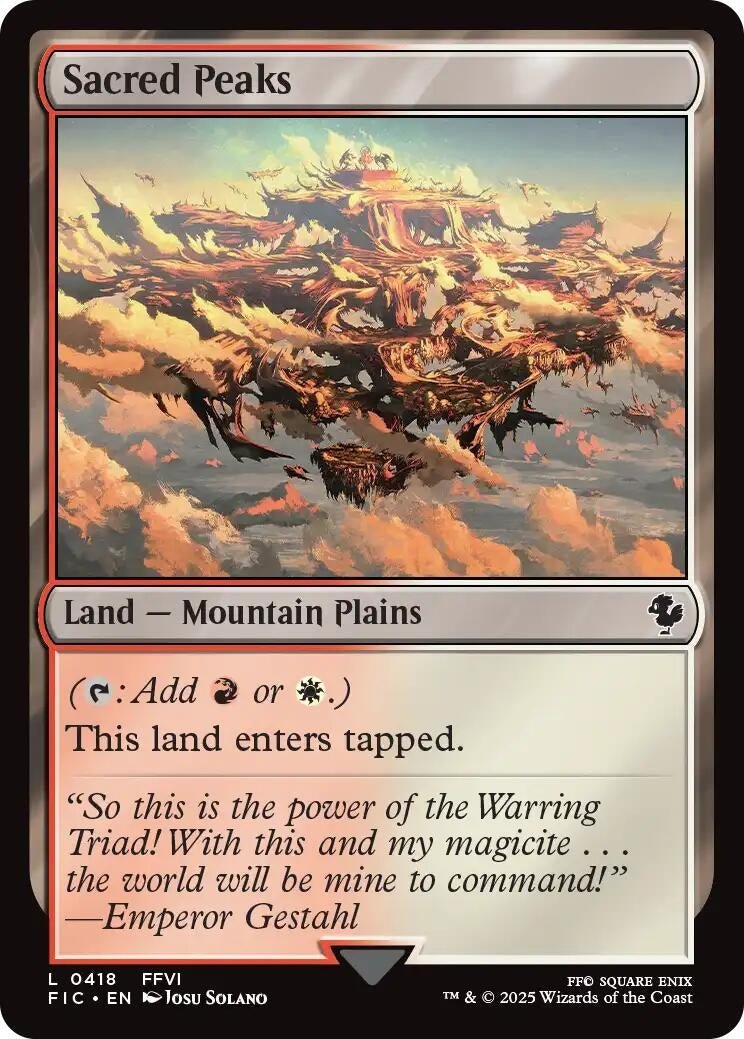 Sacred Peaks (Surge Foil) (418) (Commander: FINAL FANTASY)