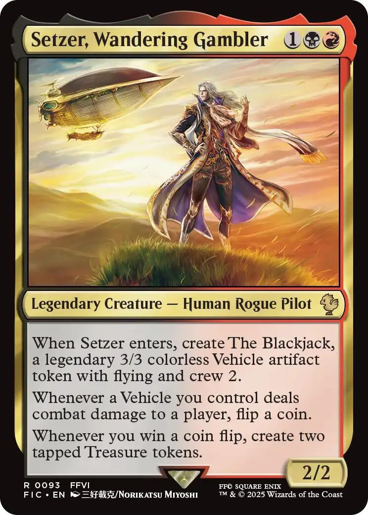 Setzer, Wandering Gambler (Surge Foil) (93) (Commander: FINAL FANTASY)