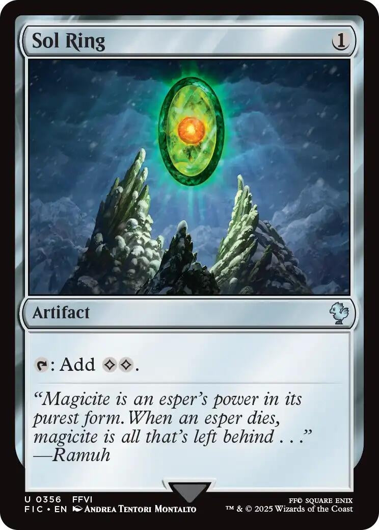 Sol Ring (0356) (Surge Foil) (356) (Commander: FINAL FANTASY)