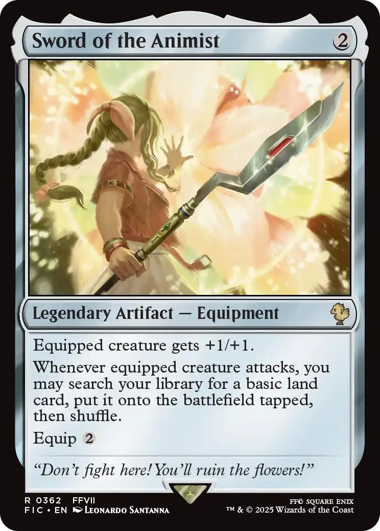 Image for Sword of the Animist (Surge Foil) (362) (Commander: FINAL FANTASY) - Magic: The Gathering