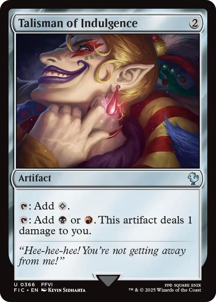 Talisman of Indulgence (Surge Foil) (366) (Commander: FINAL FANTASY)
