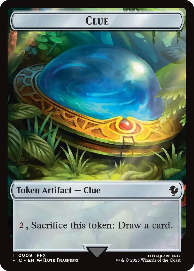 Image for Clue // Treasure Double-Sided Token (Surge Foil) (9 // 36) (Commander: FINAL FANTASY) - Magic: The Gathering