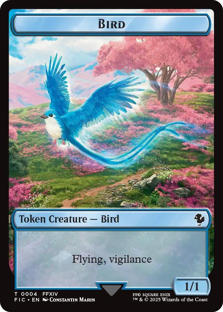 Image for Bird // Hero (0004) Double Sided Token (4 // 4) (Commander: FINAL FANTASY) - Magic: The Gathering