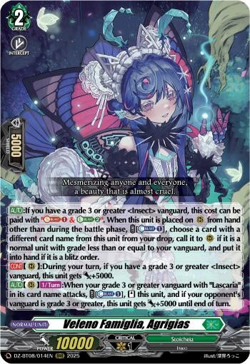 Image for Veleno Famiglia, Agrigias (DZ-BT08/014EN) (DZ-BT08: Knights 0f Rebirth) - Cardfight Vanguard