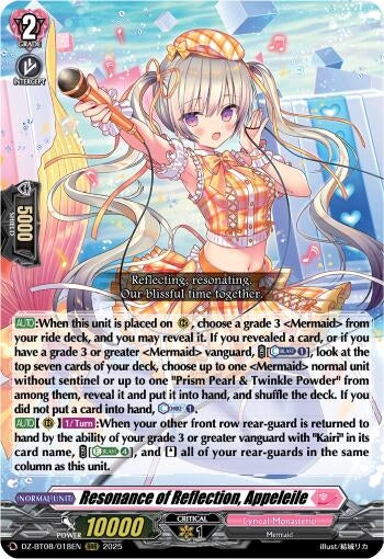 Image for Resonance of Reflection, Appeleile (DZ-BT08/018EN) (DZ-BT08: Knights 0f Rebirth) - Cardfight Vanguard