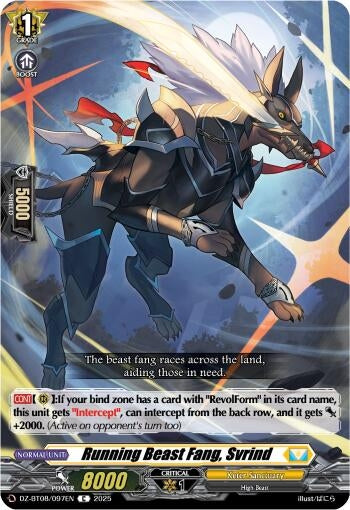 Image for Running Beast Fang, Svrind (DZ-BT08/097EN) (DZ-BT08: Knights 0f Rebirth) - Cardfight Vanguard