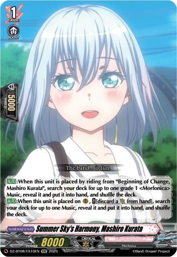 Image for Summer Sky's Harmony, Mashiro Kurata (DZ-BT08/EX10EN) (DZ-BT08: Knights 0f Rebirth) - Cardfight Vanguard