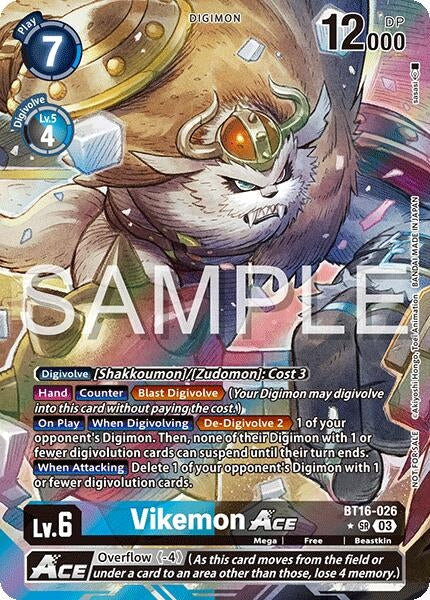 Image for Vikemon ACE (Cyber Eden Release Event Winner) (BT16-026 SR) (Cyber Eden) - Digimon Card Game