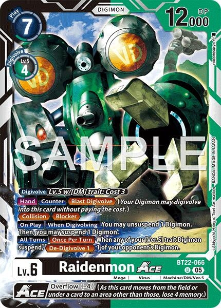 Raidenmon ACE (BT22-066 U) (Cyber Eden)