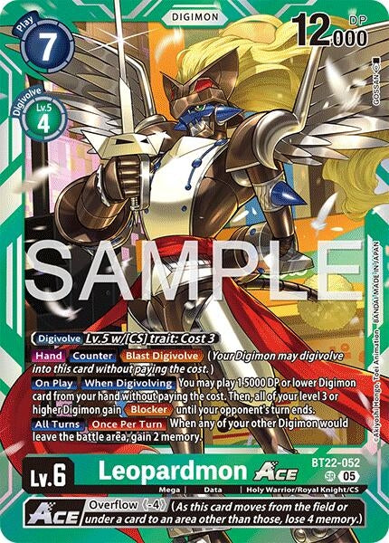 Leopardmon ACE (BT22-052 SR) (Cyber Eden)