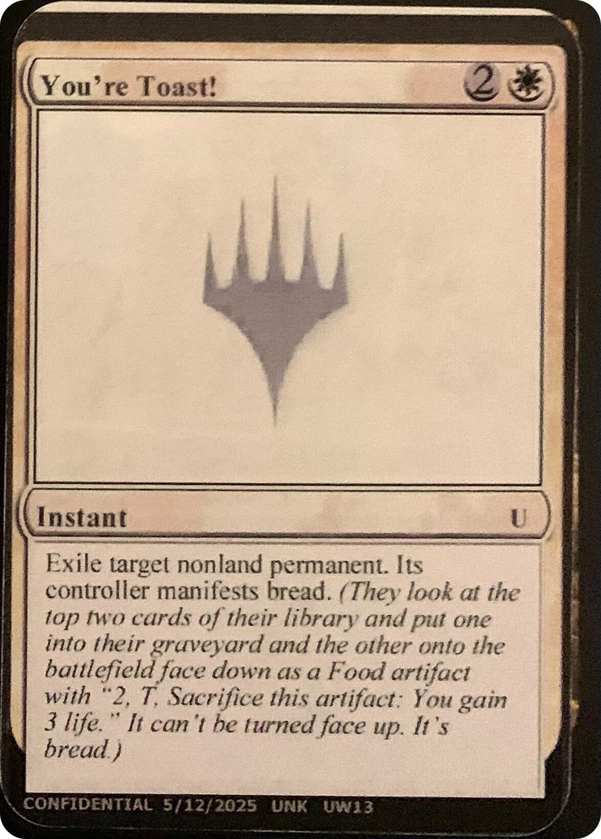 Image for You're Toast! (Un-Known Event Playtest Cards) - Magic: The Gathering