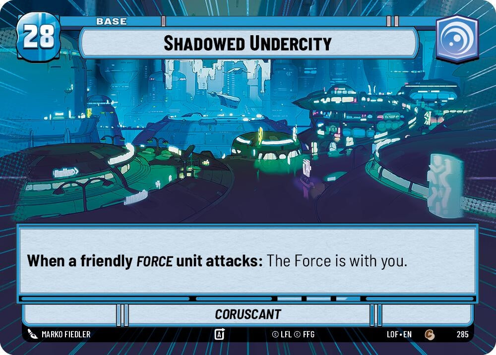 Image for Shadowed Undercity // Shield (Hyperspace) (285 // T02) (Legends of the Force) - Star Wars: Unlimited