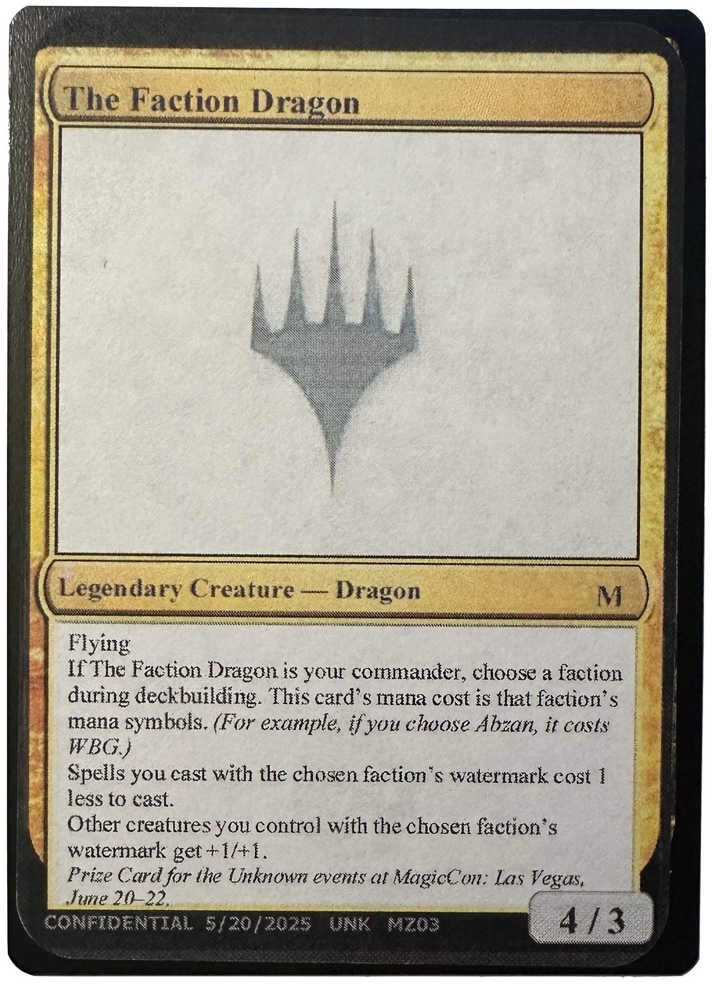 Image for The Faction Dragon (Un-Known Event Playtest Cards) - Magic: The Gathering