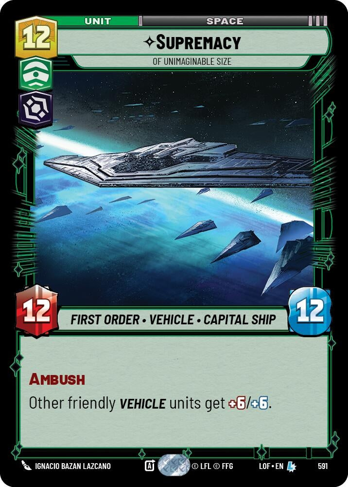 Image for Supremacy - Of Unimaginable Size (Foil) (591) (Legends of the Force) - Star Wars: Unlimited