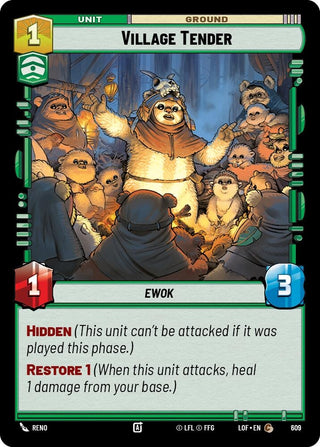 Image for Village Tender (Foil) (609) (Legends of the Force) - Star Wars: Unlimited