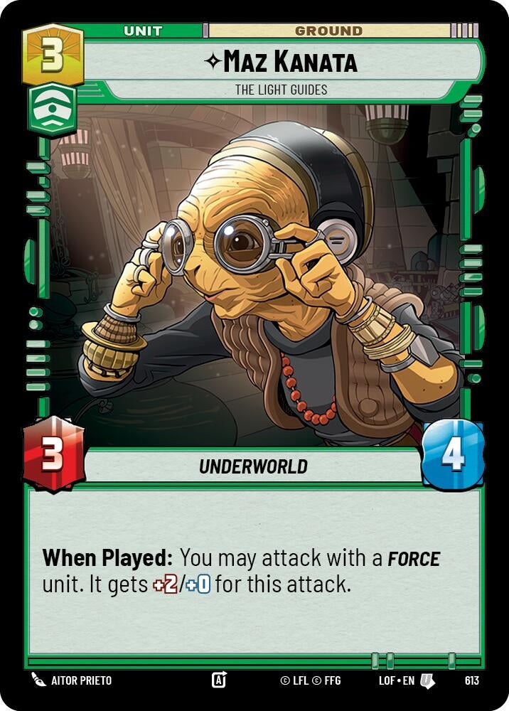 Image for Maz Kanata - The Light Guides (Foil) (613) (Legends of the Force) - Star Wars: Unlimited