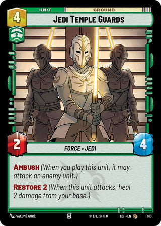 Image for Jedi Temple Guards (Foil) (615) (Legends of the Force) - Star Wars: Unlimited