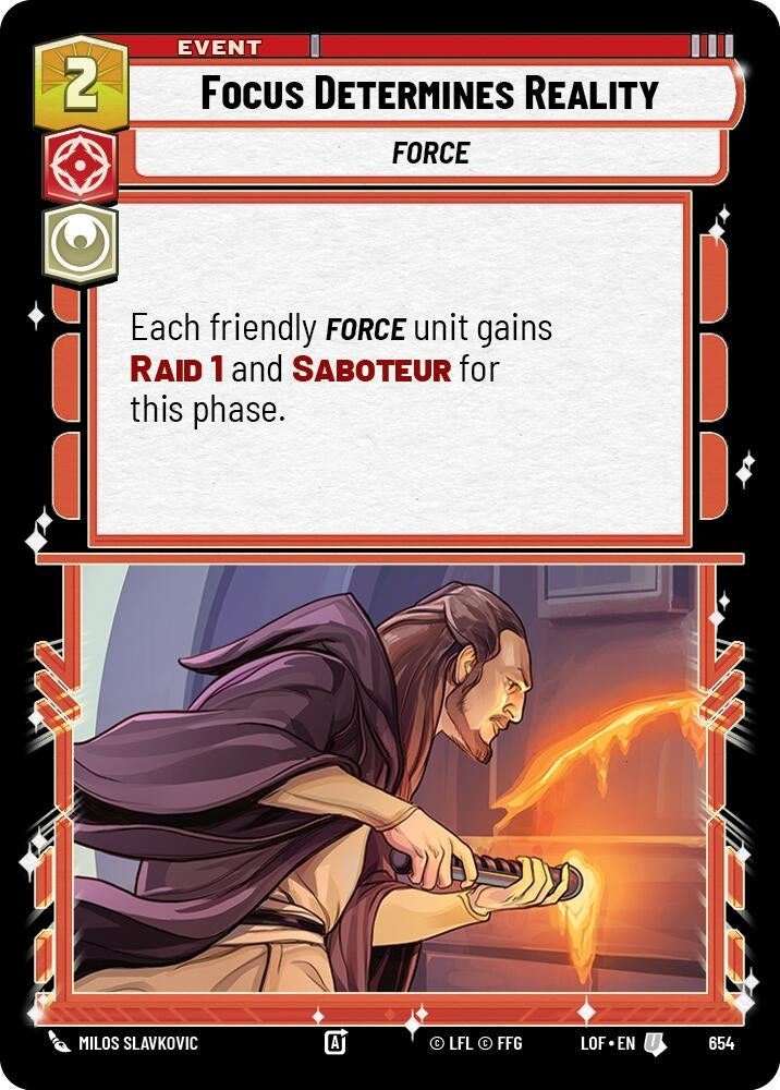 Image for Focus Determines Reality (Foil) (654) (Legends of the Force) - Star Wars: Unlimited