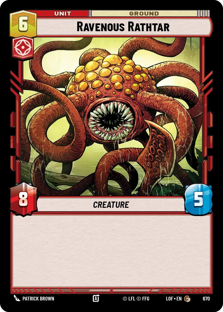 Image for Ravenous Rathtar (Foil) (670) (Legends of the Force) - Star Wars: Unlimited