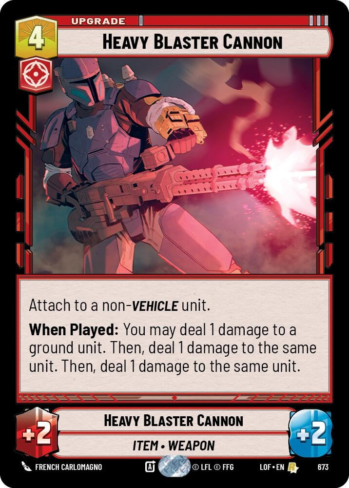 Image for Heavy Blaster Cannon (Foil) (673) (Legends of the Force) - Star Wars: Unlimited