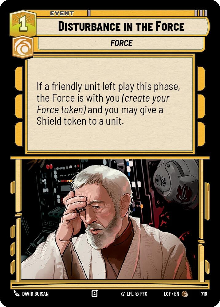 Image for Disturbance in the Force (Foil) (718) (Legends of the Force) - Star Wars: Unlimited