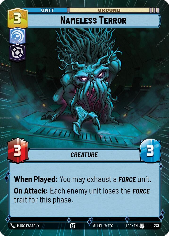 Image for Nameless Terror (Hyperspace Foil) (773) (Legends of the Force) - Star Wars: Unlimited