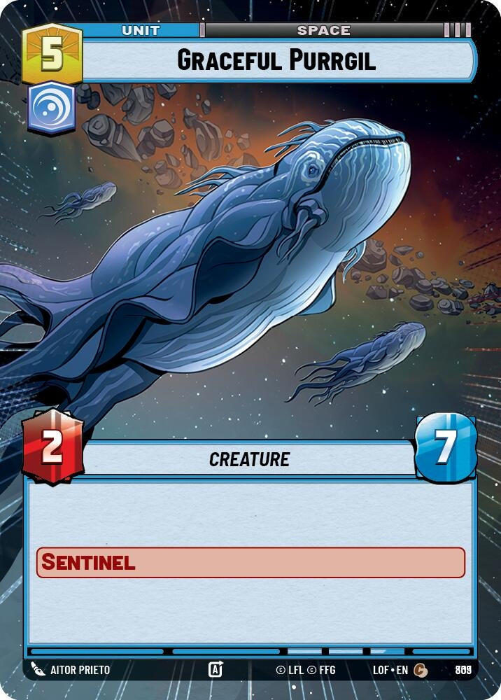 Image for Graceful Purrgil (Hyperspace Foil) (809) (Legends of the Force) - Star Wars: Unlimited