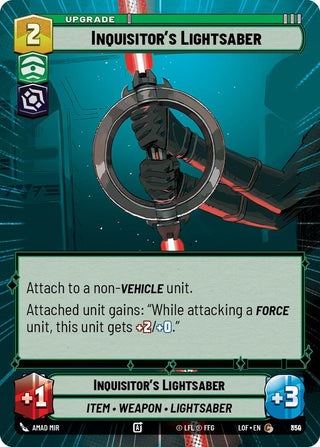 Image for Inquisitor's Lightsaber (Hyperspace Foil) (830) (Legends of the Force) - Star Wars: Unlimited
