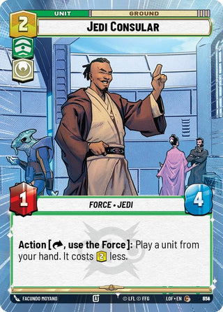 Image for Jedi Consular (Hyperspace Foil) (834) (Legends of the Force) - Star Wars: Unlimited