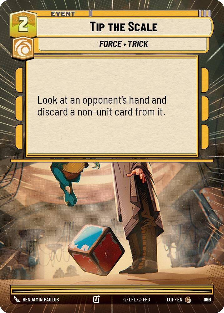 Image for Tip the Scale (Hyperspace Foil) (966) (Legends of the Force) - Star Wars: Unlimited