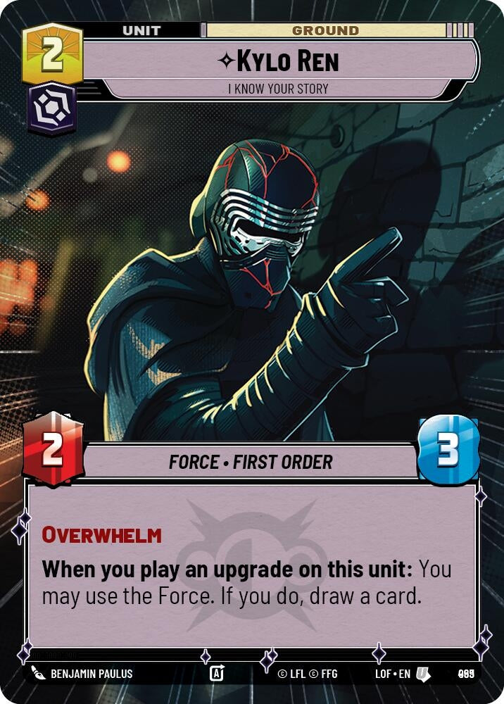 Image for Kylo Ren - I Know Your Story (Hyperspace Foil) (969) (Legends of the Force) - Star Wars: Unlimited