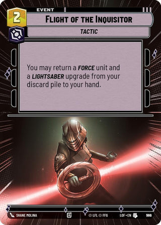 Image for Flight of the Inquisitor (Hyperspace Foil) (980) (Legends of the Force) - Star Wars: Unlimited