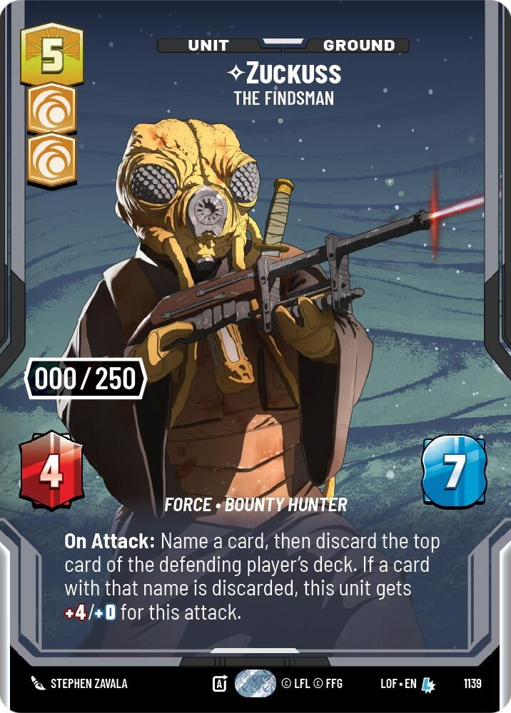 Image for Zuckuss - The Findsman (Serialized) (1139) (Legends of the Force) - Star Wars: Unlimited