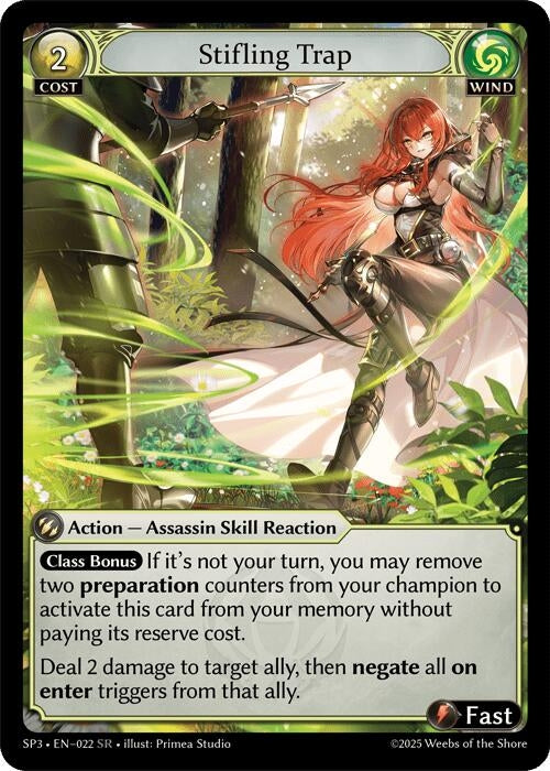 Image for Stifling Trap (022) (Supporter Pack 3) - Grand Archive TCG