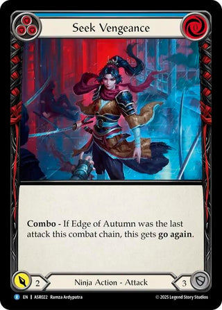 Image for Seek Vengeance (Blue) (ASR022) (Armory Deck: Ira) - Flesh and Blood TCG