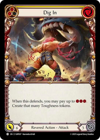 Image for Dig In (Yellow) (SUP037) (Super Slam) - Flesh and Blood TCG