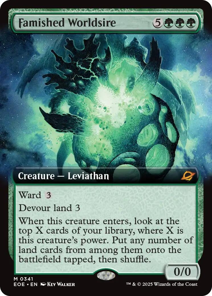 Image for Famished Worldsire (Extended Art) (341) (Edge of Eternities) - Magic: The Gathering