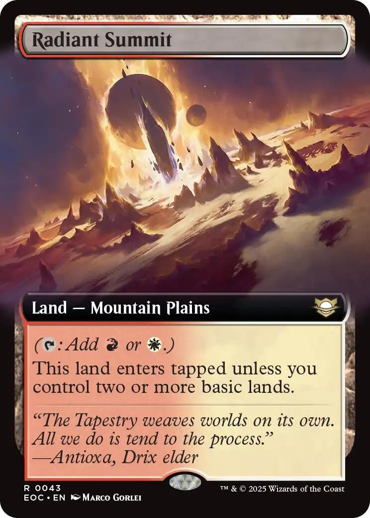 Image for Radiant Summit (Extended Art) (43) (Commander: Edge of Eternities) - Magic: The Gathering