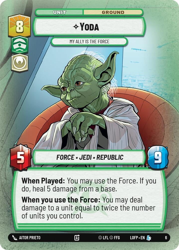 Image for Yoda - My Ally is the Force (6) (Legends of the Force - Weekly Play Promos) - Star Wars: Unlimited