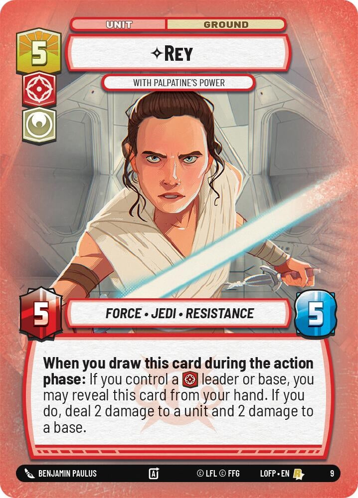 Image for Rey - With Palpatine's Power (9) (Legends of the Force - Weekly Play Promos) - Star Wars: Unlimited