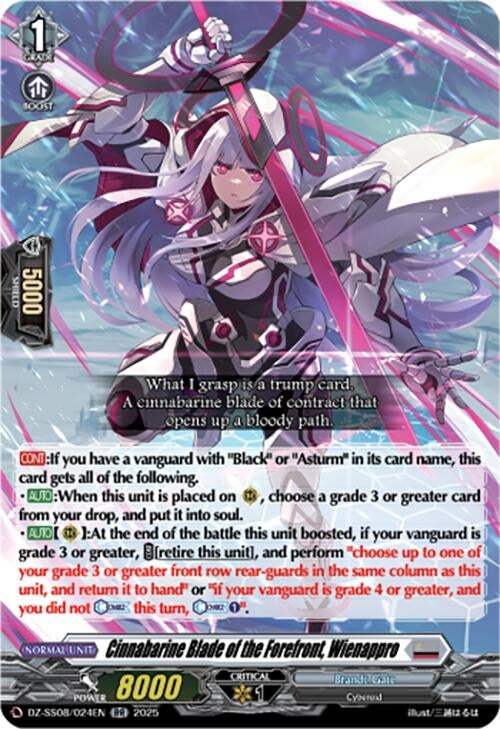 Image for Cinnabarine Blade of the Forefront, Wienappro (DZ-SS08/024EN) (DZ-SS08: Festival Booster 2025) - Cardfight Vanguard