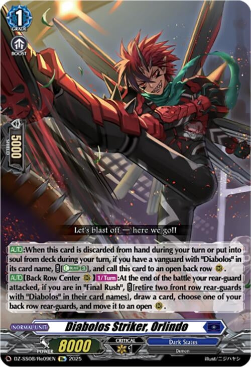 Image for Diabolos Striker, Orlindo (DZ-SS08/Re09EN) (DZ-SS08: Festival Booster 2025) - Cardfight Vanguard