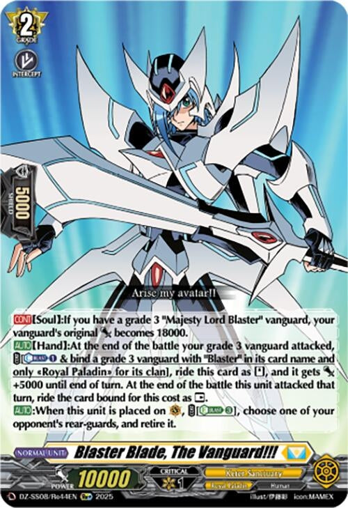 Image for Blaster Blade, The Vanguard!!! (Re+) (DZ-SS08/Re44EN) (DZ-SS08: Festival Booster 2025) - Cardfight Vanguard