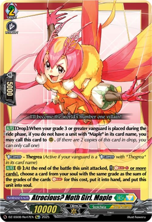 Image for Atrocious? Moth Girl, Maple (Re+) (DZ-SS08/Re47EN) (DZ-SS08: Festival Booster 2025) - Cardfight Vanguard
