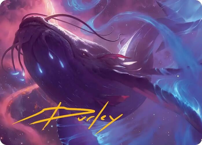Image for Starbreach Whale Art Card (Gold-Stamped Signature) (9) (Art Series: Edge of Eternities) - Magic: The Gathering