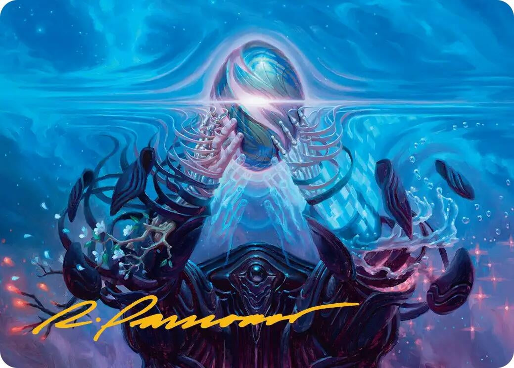 Image for The Endstone Art Card (Gold-Stamped Signature) (28) (Art Series: Edge of Eternities) - Magic: The Gathering