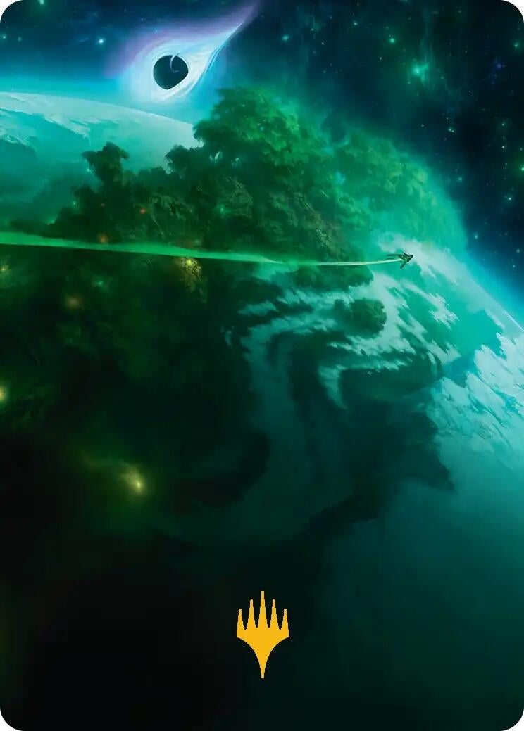 Image for Evendo, Waking Haven Art Card (Gold-Stamped Planeswalker Symbol) (30) (Art Series: Edge of Eternities) - Magic: The Gathering